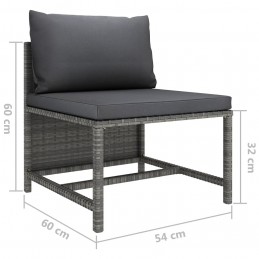 Acquista Set Divani da Giardino 4 pz con Cuscini in Polyrattan Grigio con riferimento GHV-313502 della ditta GARDENHOME
