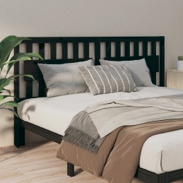Acquista Testiera per Letto Nera 145,5x4x100cm in Legno Massello di Pino con riferimento GHV-818574 della ditta GARDENHOME