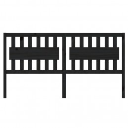 Acquista Testiera per Letto Nera 145,5x4x100cm in Legno Massello di Pino con riferimento GHV-818574 della ditta GARDENHOME