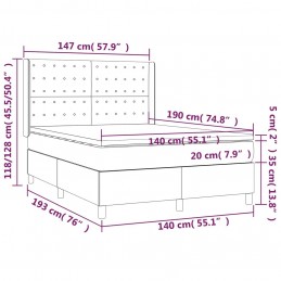 Acquista Giroletto a Molle con Materasso Grigio Chiaro 140x190cm Tessuto con riferimento GHV-3132305 della ditta GARDENHOME