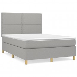 Acquista Giroletto a Molle con Materasso Grigio Chiaro 140x190cm Tessuto con riferimento GHV-3142249 della ditta GARDENHOME