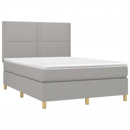 Acquista Giroletto a Molle con Materasso Grigio Chiaro 140x190cm Tessuto con riferimento GHV-3142249 della ditta GARDENHOME