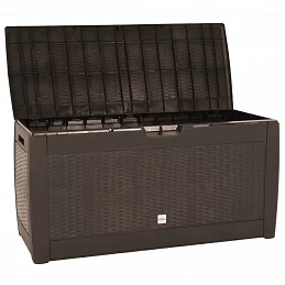 Acquista Baule da Giardino Marrone 119x48x60 cm in Polipropilene con riferimento GHV-152196 della ditta GARDENHOME