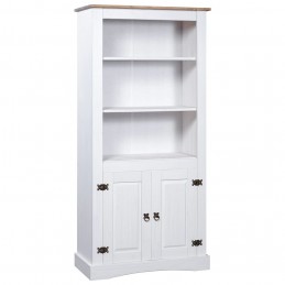 Acquista Credenza in Legno di Pino Messicano Corona Bianco 80x40x170 cm con riferimento GHV-282624 della ditta GARDENHOME