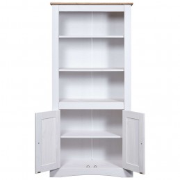 Acquista Credenza in Legno di Pino Messicano Corona Bianco 80x40x170 cm con riferimento GHV-282624 della ditta GARDENHOME