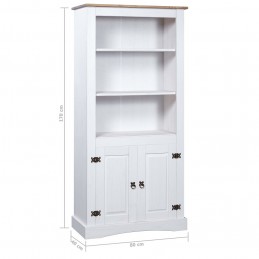 Acquista Credenza in Legno di Pino Messicano Corona Bianco 80x40x170 cm con riferimento GHV-282624 della ditta GARDENHOME