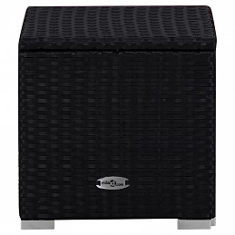 Acquista Lettini Prendisole con Tavolino 3 pz in Polyrattan Nero con riferimento GHV-3057667 della ditta GARDENHOME