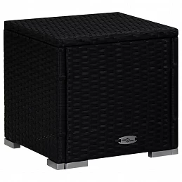 Acquista Lettini Prendisole con Tavolino 3 pz in Polyrattan Nero con riferimento GHV-3057667 della ditta GARDENHOME