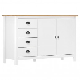 Acquista Credenza Hill Range Bianca 130x40x80 cm in Legno di Pino con riferimento GHV-288934 della ditta GARDENHOME