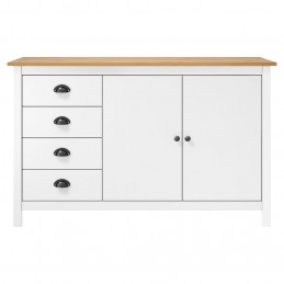 Acquista Credenza Hill Range Bianca 130x40x80 cm in Legno di Pino con riferimento GHV-288934 della ditta GARDENHOME