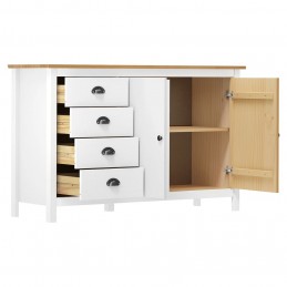 Acquista Credenza Hill Range Bianca 130x40x80 cm in Legno di Pino con riferimento GHV-288934 della ditta GARDENHOME