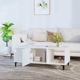 Acquista Tavolino da Salotto Bianco 102x50x40 cm in Legno Multistrato con riferimento GHV-812699 della ditta GARDENHOME