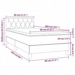Acquista Letto a Molle con Materasso e LED Nero 80x200 cm in Tessuto con riferimento GHV-3133911 della ditta GARDENHOME
