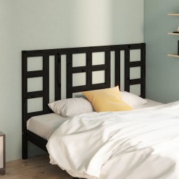 Acquista Testiera per Letto Nera 126x4x100 cm in Legno Massello di Pino con riferimento GHV-817834 della ditta GARDENHOME