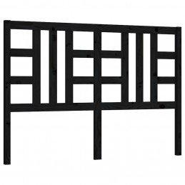 Acquista Testiera per Letto Nera 126x4x100 cm in Legno Massello di Pino con riferimento GHV-817834 della ditta GARDENHOME