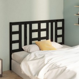 Acquista Testiera per Letto Nera 126x4x100 cm in Legno Massello di Pino con riferimento GHV-817834 della ditta GARDENHOME