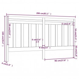Acquista Testiera per Letto Miele 206x4x100 cm in Legno Massello di Pino con riferimento GHV-817813 della ditta GARDENHOME