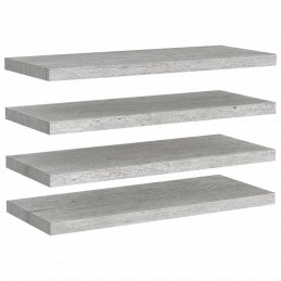 Acquista Scaffali a Parete 4 pz Grigio Cemento 80x23,5x3,8 cm in MDF con riferimento GHV-326602 della ditta GARDENHOME