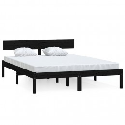 Acquista Giroletto Nero in Legno Massello di Pino 120x200 cm con riferimento GHV-810146 della ditta GARDENHOME