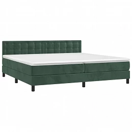 Acquista Giroletto a Molle con Materasso Verde Scuro 200x200 cm Velluto con riferimento GHV-3141566 della ditta GARDENHOME