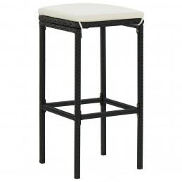 Acquista Sgabelli da Bar con Cuscini 6 pz Neri in Polyrattan con riferimento GHV-313449 della ditta GARDENHOME
