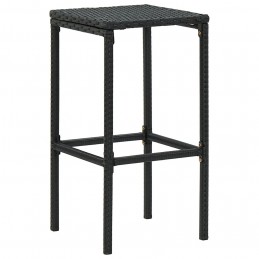 Acquista Sgabelli da Bar con Cuscini 6 pz Neri in Polyrattan con riferimento GHV-313449 della ditta GARDENHOME