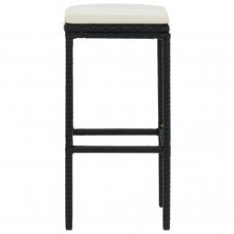 Acquista Sgabelli da Bar con Cuscini 6 pz Neri in Polyrattan con riferimento GHV-313449 della ditta GARDENHOME
