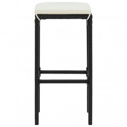 Acquista Sgabelli da Bar con Cuscini 6 pz Neri in Polyrattan con riferimento GHV-313449 della ditta GARDENHOME