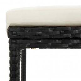 Acquista Sgabelli da Bar con Cuscini 6 pz Neri in Polyrattan con riferimento GHV-313449 della ditta GARDENHOME