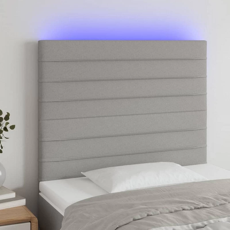Acquista Testiera a LED Grigio Chiaro 90x5x118/128 cm in Tessuto con riferimento GHV-3122546 della ditta GARDENHOME