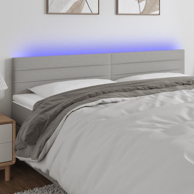Acquista Testiera a LED Grigio Chiaro 180x5x78/88 cm in Tessuto con riferimento GHV-3121766 della ditta GARDENHOME