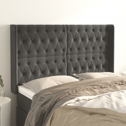 Acquista Testiera ad Orecchio GrigioScuro 163x16x118/128cm in Velluto con riferimento GHV-3119971 della ditta GARDENHOME