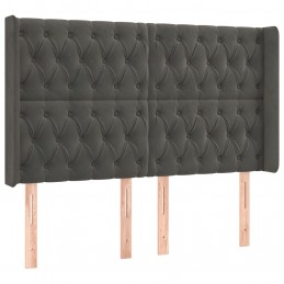 Acquista Testiera ad Orecchio GrigioScuro 163x16x118/128cm in Velluto con riferimento GHV-3119971 della ditta GARDENHOME