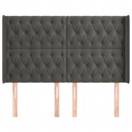 Acquista Testiera ad Orecchio GrigioScuro 163x16x118/128cm in Velluto con riferimento GHV-3119971 della ditta GARDENHOME