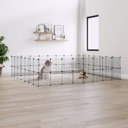 Acquista Gabbia per Animali 60 Pannelli con Porta Nera 35x35 cm Acciaio con riferimento GHV-3114042 della ditta GARDENHOME