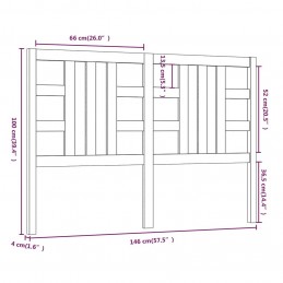 Acquista Testiera per Letto Marrone Miele 146x4x100 cm in Pino Massello con riferimento GHV-817843 della ditta GARDENHOME