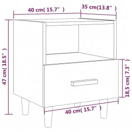 Acquista Comodini 2 pz Rovere Fumo 40x35x47 cm con riferimento GHV-817298 della ditta GARDENHOME