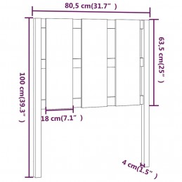 Acquista Testiera per Letto Grigia 80,5x4x100 cm Legno Massello di Pino con riferimento GHV-817967 della ditta GARDENHOME