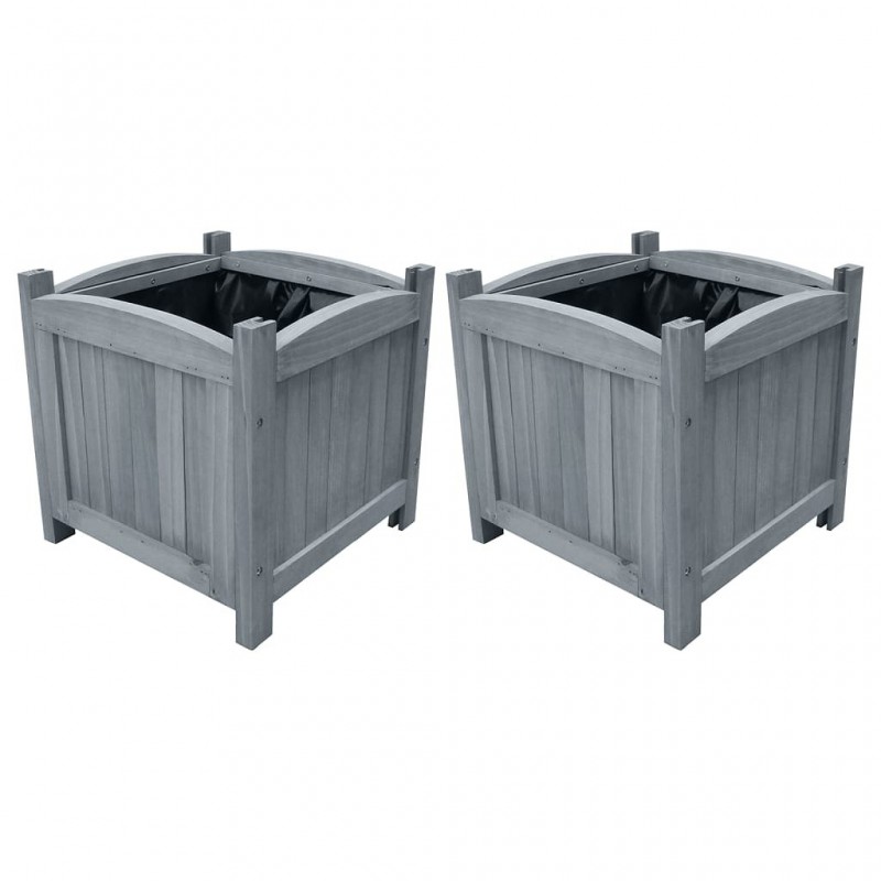 Acquista Letti Rialzati da Giardino 2 pz 30x30x30 cm in Legno di Abete con riferimento GHV-310041 della ditta GARDENHOME
