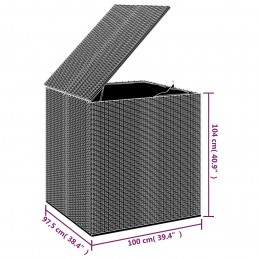 Acquista Contenitore da Giardino in Rattan PE 100x97,5x104 cm Nero con riferimento GHV-317226 della ditta GARDENHOME