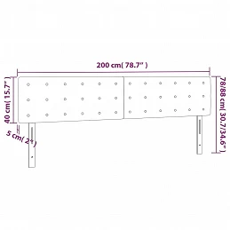 Acquista Testiera a LED Blu Scuro 200x5x78/88 cm in Velluto con riferimento GHV-3122116 della ditta GARDENHOME
