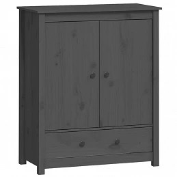 Acquista Credenza Grigia 83x41,5x100 cm in Legno Massello di Pino con riferimento GHV-823516 della ditta GARDENHOME