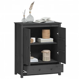 Acquista Credenza Grigia 83x41,5x100 cm in Legno Massello di Pino con riferimento GHV-823516 della ditta GARDENHOME