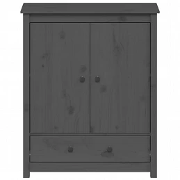 Acquista Credenza Grigia 83x41,5x100 cm in Legno Massello di Pino con riferimento GHV-823516 della ditta GARDENHOME