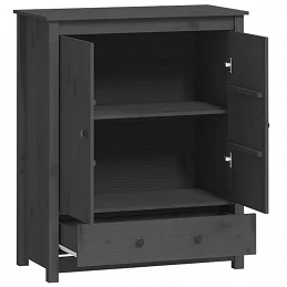 Acquista Credenza Grigia 83x41,5x100 cm in Legno Massello di Pino con riferimento GHV-823516 della ditta GARDENHOME
