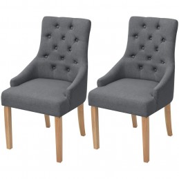 Acquista Sedie da Pranzo 2 pz Grigio Scuro in Tessuto con riferimento GHV-243636 della ditta GARDENHOME
