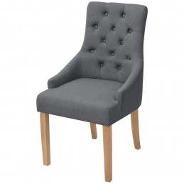Acquista Sedie da Pranzo 2 pz Grigio Scuro in Tessuto con riferimento GHV-243636 della ditta GARDENHOME