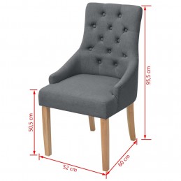 Acquista Sedie da Pranzo 2 pz Grigio Scuro in Tessuto con riferimento GHV-243636 della ditta GARDENHOME