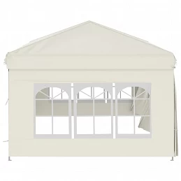 Acquista Tenda per Feste Pieghevole con Pareti Laterali Crema 3x6 m con riferimento GHV-93543 della ditta GARDENHOME