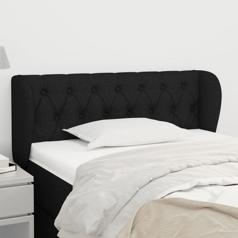 Acquista Testiera ad Orecchio Nera 103x23x78/88 cm in Tessuto con riferimento GHV-3117472 della ditta GARDENHOME